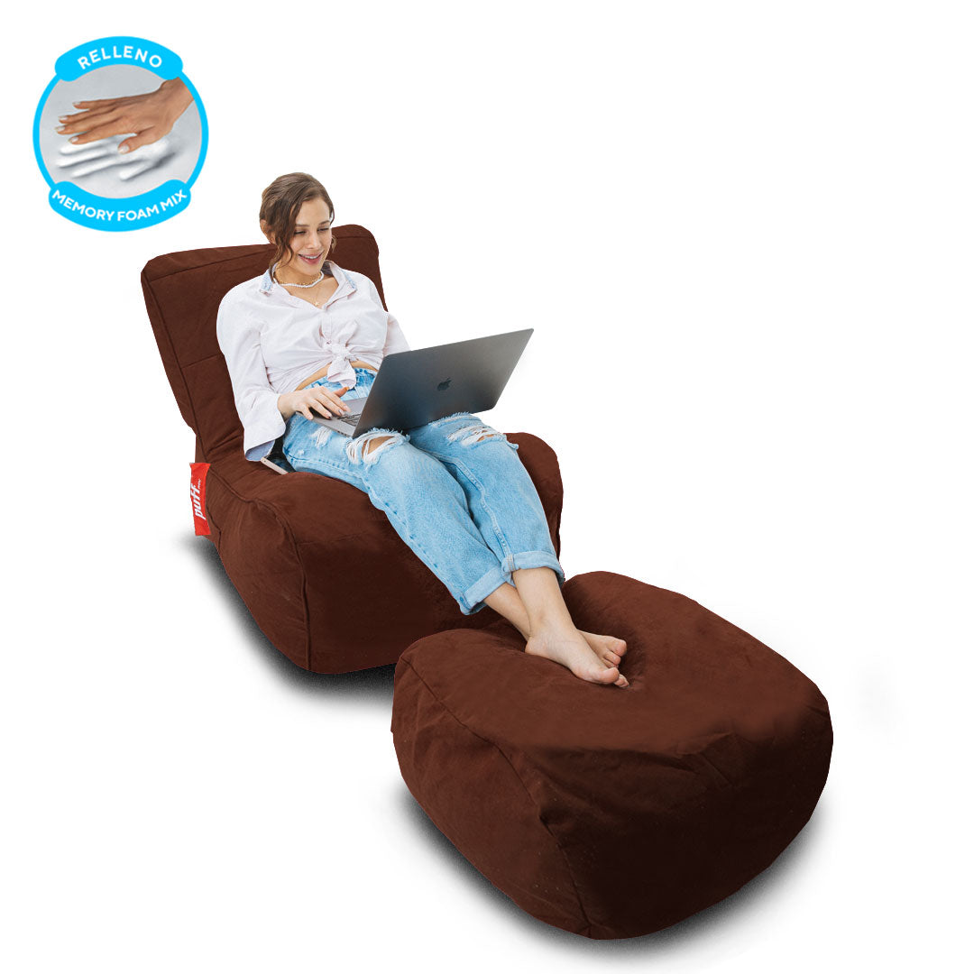 Puff Lounge Individual con Taburete