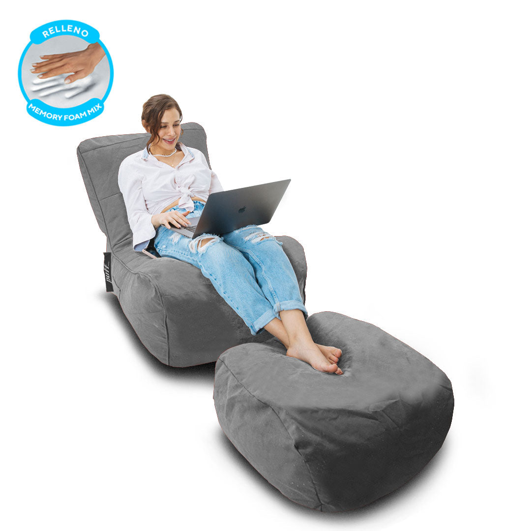 Puff Lounge Individual con Taburete