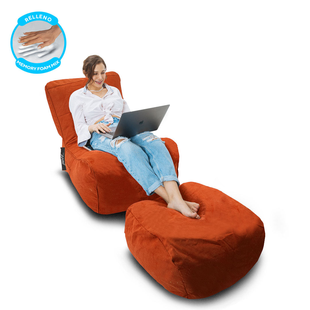 Puff Lounge Individual con Taburete