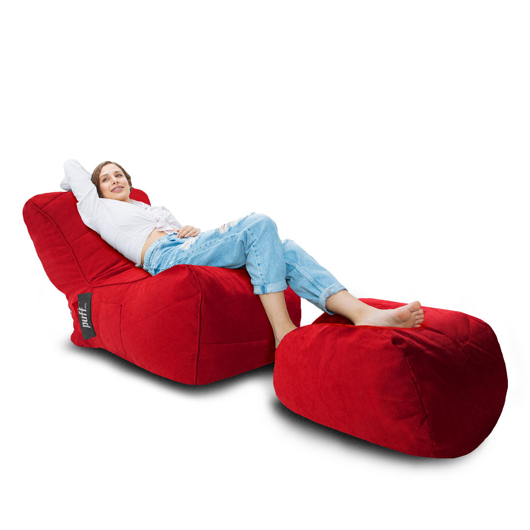 Puff Lounge Individual con Taburete
