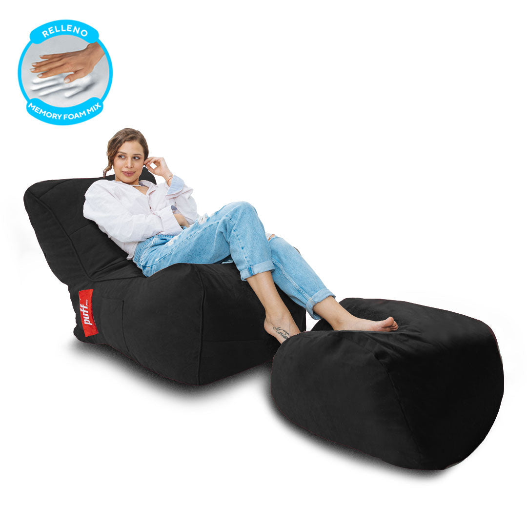 Puff Lounge Individual con Taburete