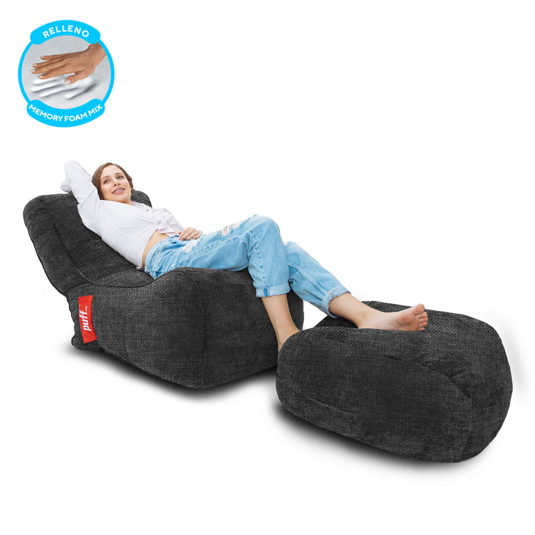 Puff Lounge Individual con Taburete
