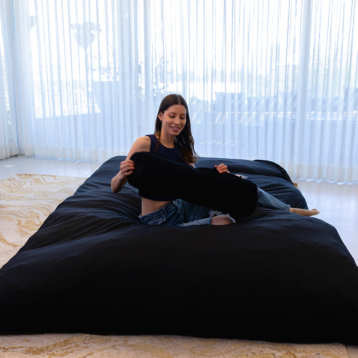 Puff 2 en 1 con Cama King Size