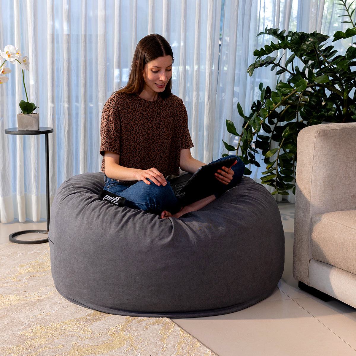 Puff 2 en 1 con Cama Matrimonial