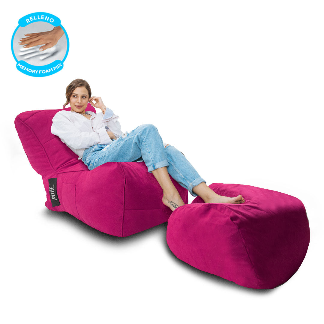 Puff Lounge Individual con Taburete