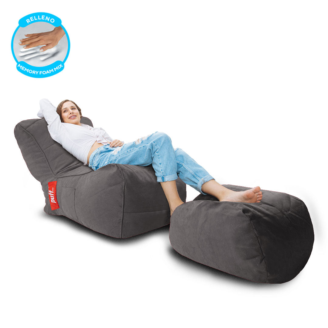 Puff Lounge Individual con Taburete