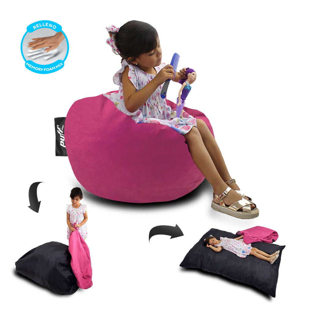 Puff Para Niños 2 en 1: Cama y Sillón