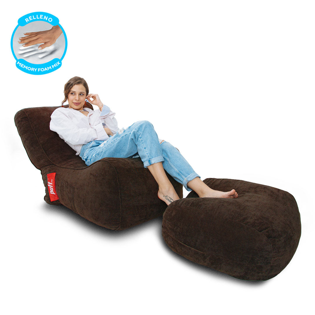 Puff Lounge Individual con Taburete