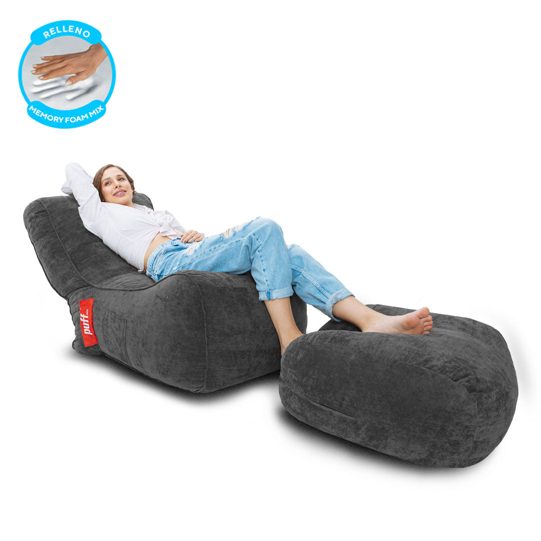 Puff Lounge Individual con Taburete