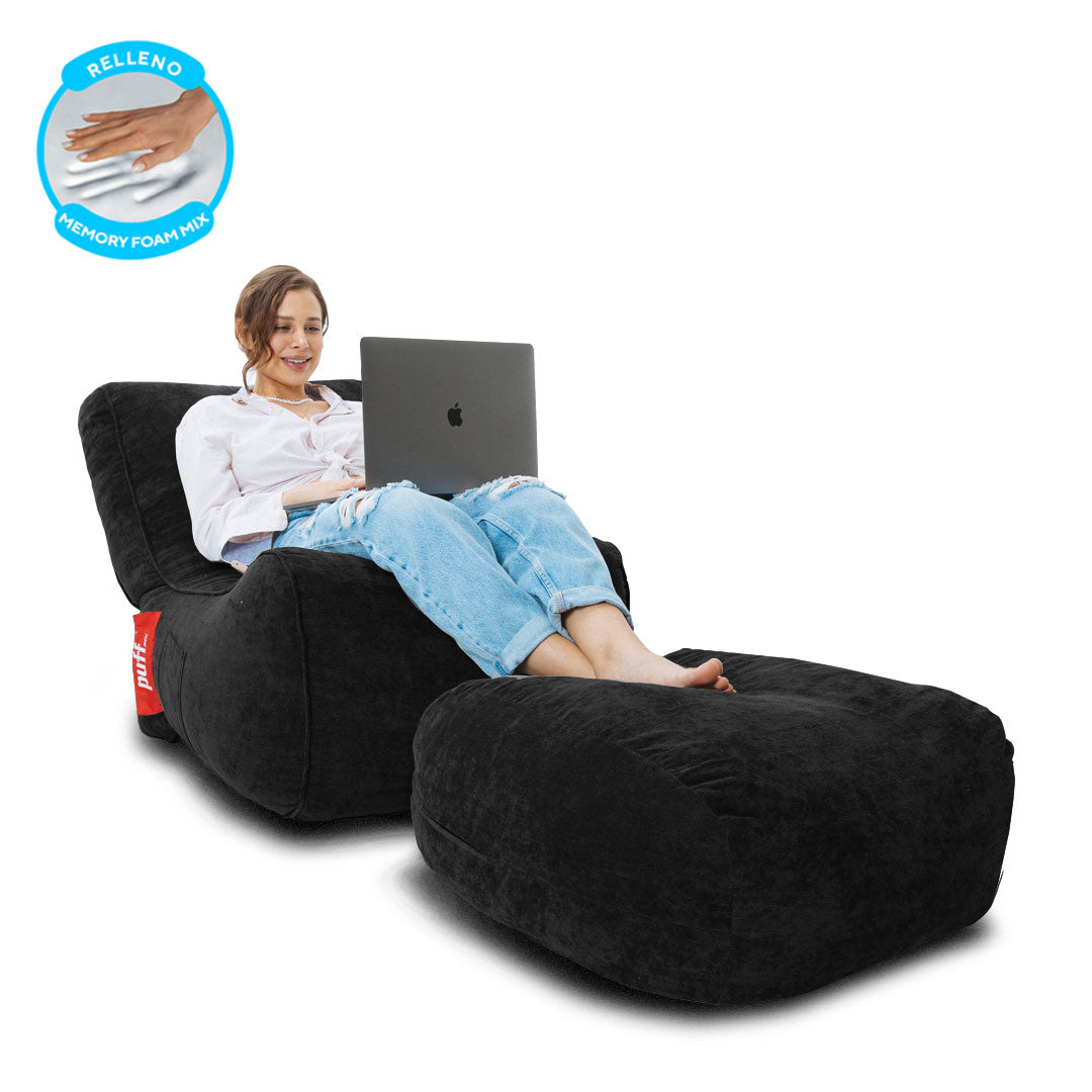Puff Lounge Individual con Taburete