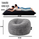 Puff Con Cama Tela Peluche Con Cojín