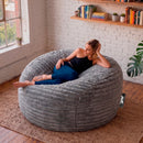 Puff Con Cama Tela Peluche Con Cojín