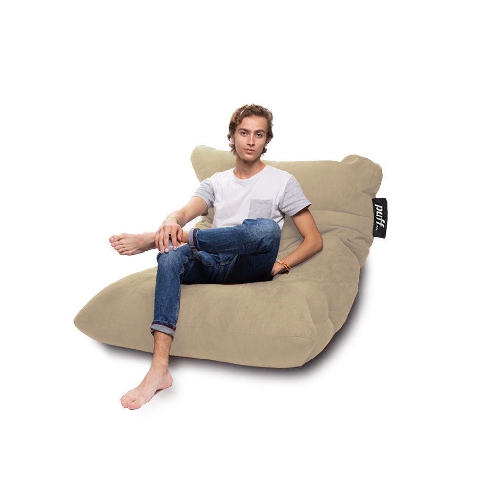 Puff Gamer Gamuza Arena Perla de Unicel