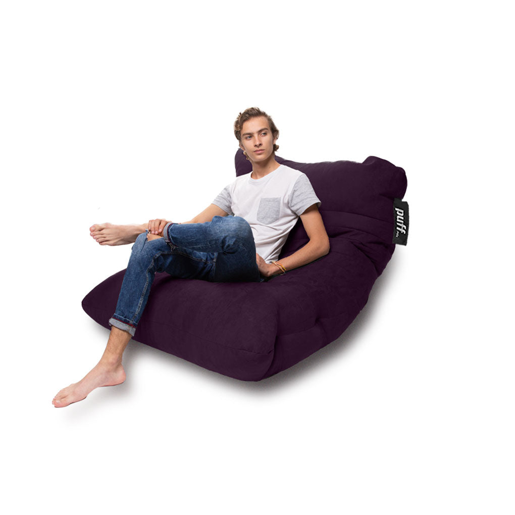Puff Gamer Gamuza Morado Perla de Unicel