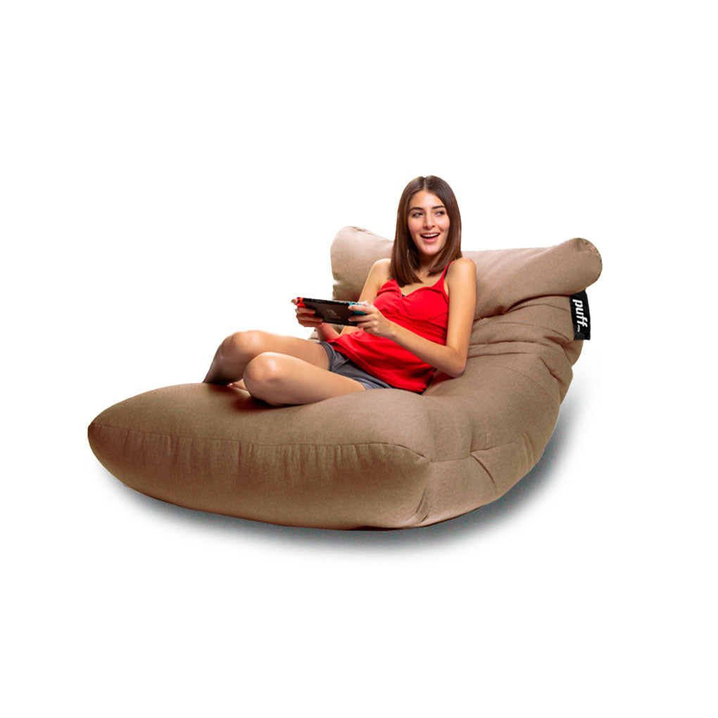 Puff Gamer Mezclilla Camello Perla de Unicel