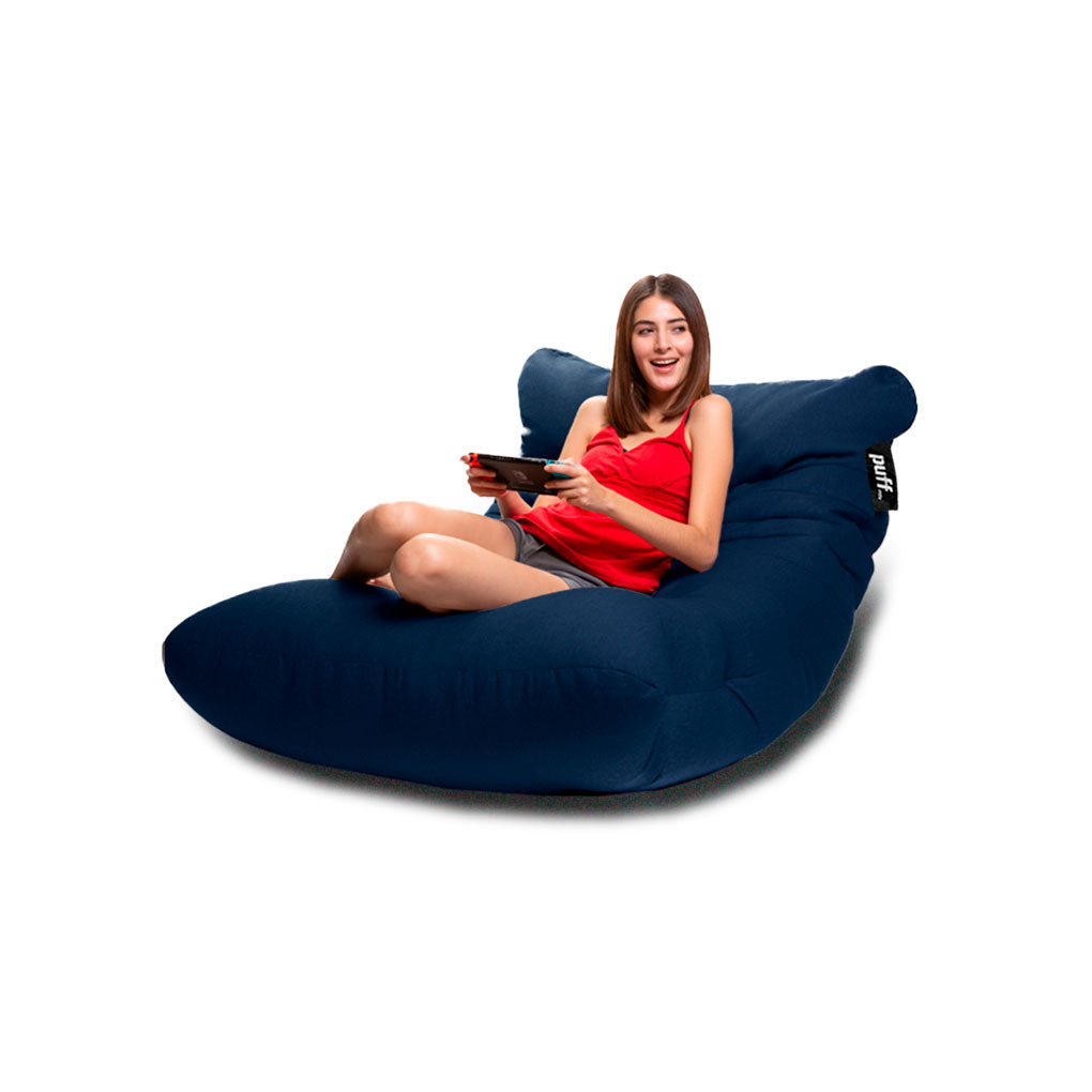 Puff Gamer Mezclilla Azul Marino Perla de Unicel