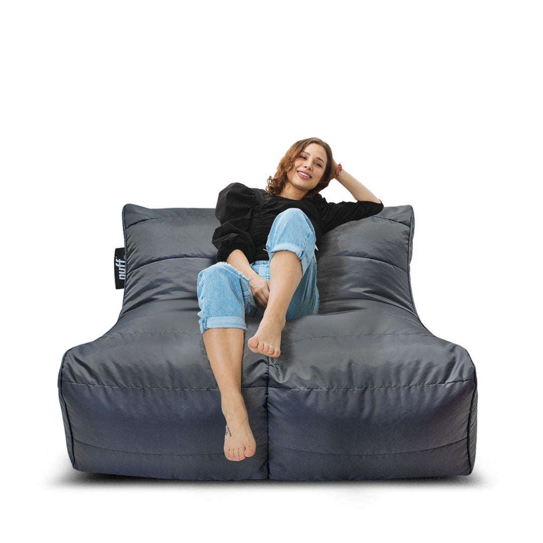 Puff Love Lounge Gris Oscuro Perla de Unicel Nylon