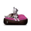 Pet Puff Grande Chocolate Fucsia Gamuza
