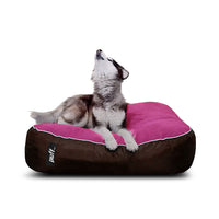 Pet Puff Grande Chocolate Fucsia Gamuza