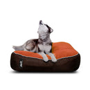 Pet Puff Grande Chocolate Naranja Gamuza