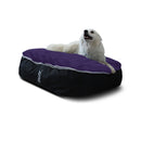 Pet Puff Mediano Nylon Gamuza Negro Morado