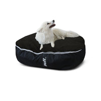 Pet Puff Mediano Nylon Gamuza Negro Negro Foam Mix