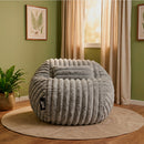 Puff Con Cama Tela Peluche Con Cojín