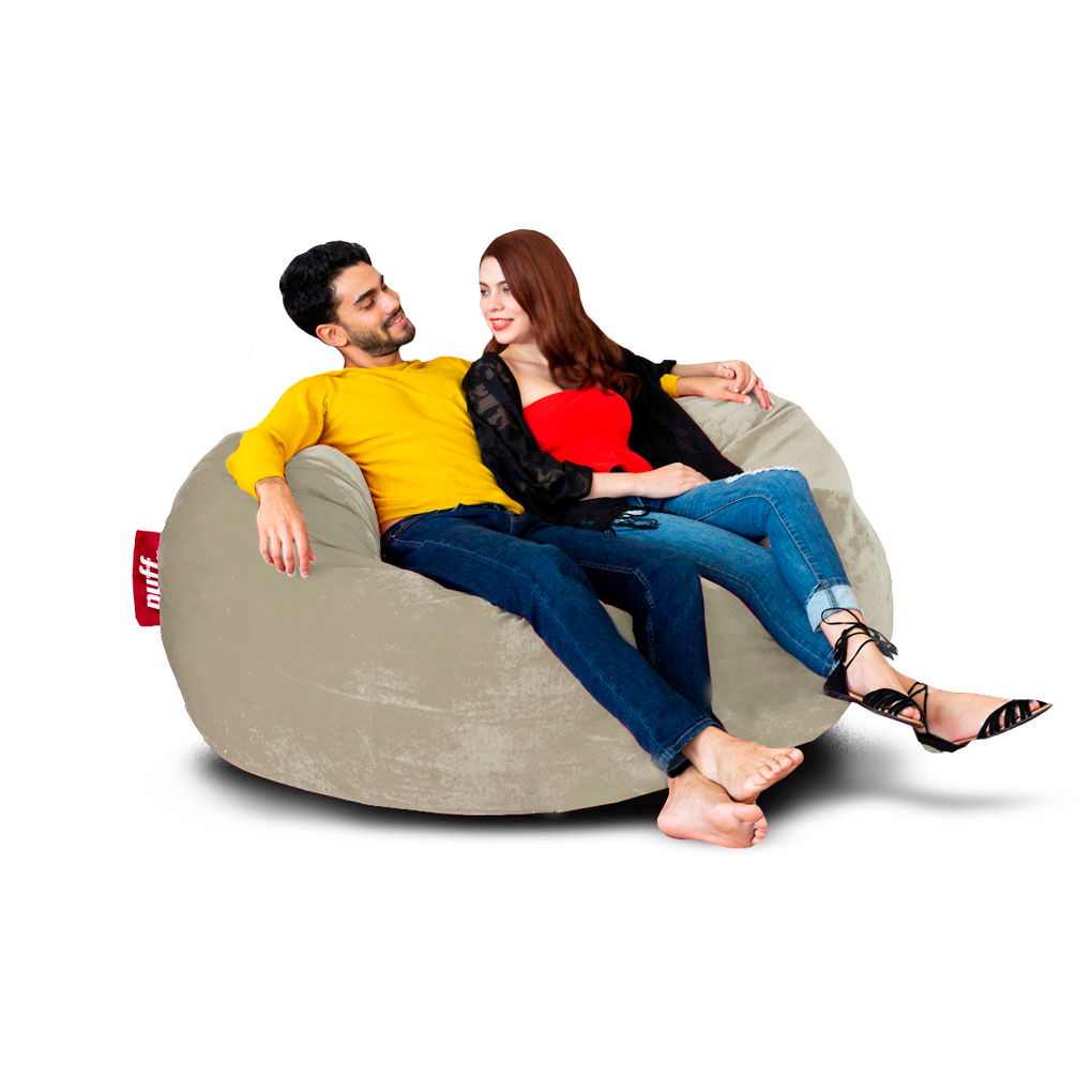 Puff 2 en 1 con Cama Queen Size Arena Hule Espuma