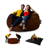 Puff 2 en 1 con Cama Queen Size Chocolate Hule Espuma