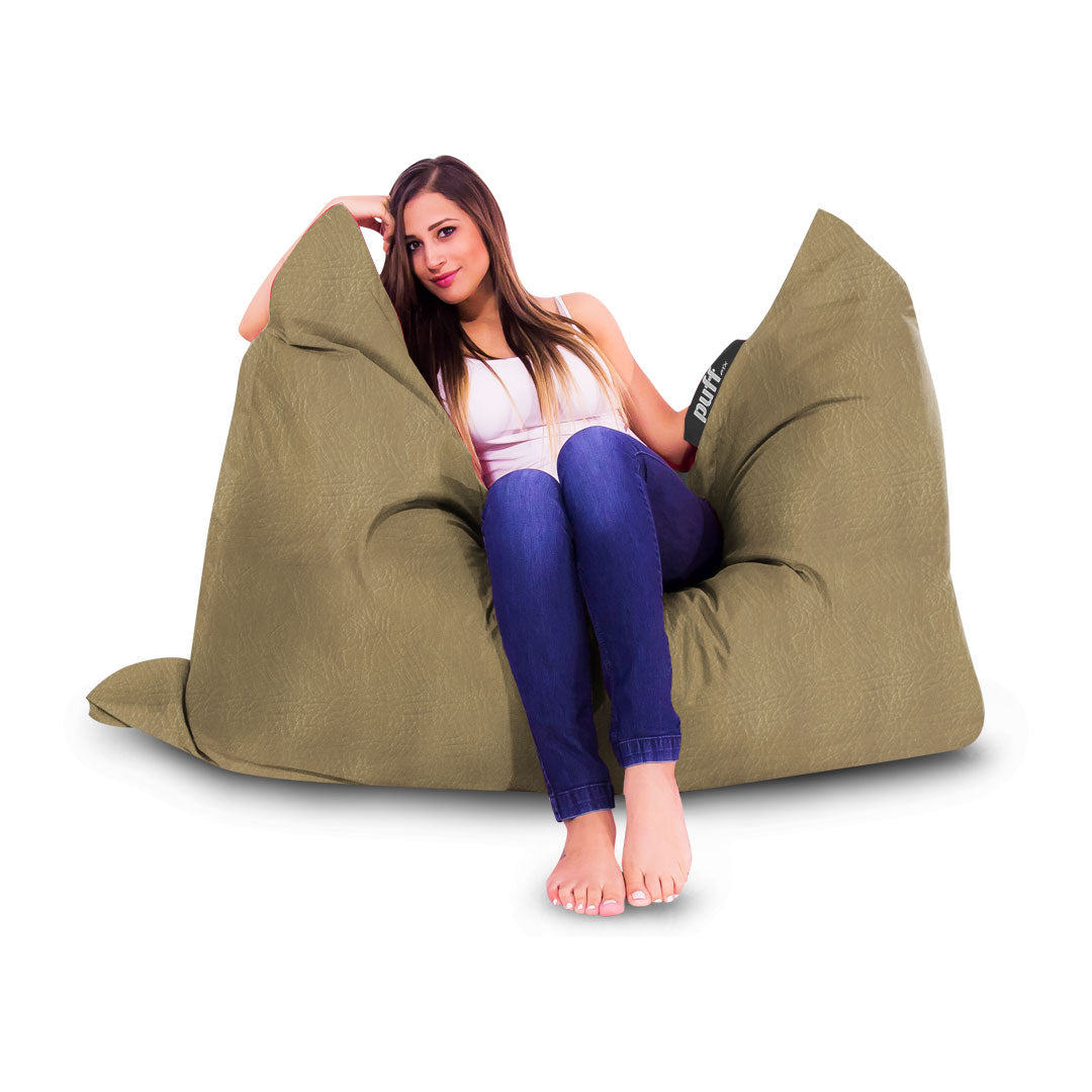 Puff Zen Beige Perla de Unicel Tipo Nylon
